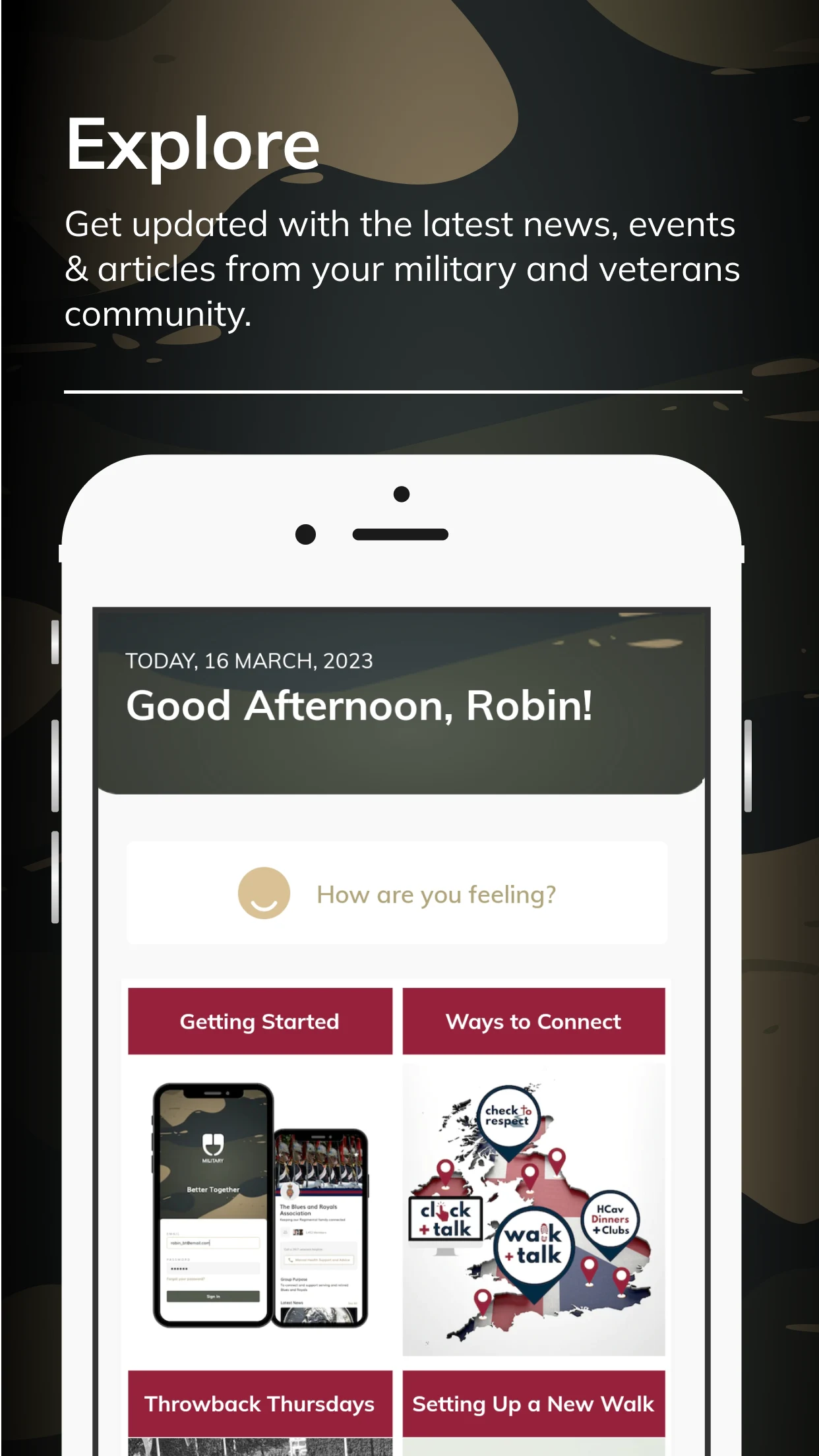 Military App screenshot
