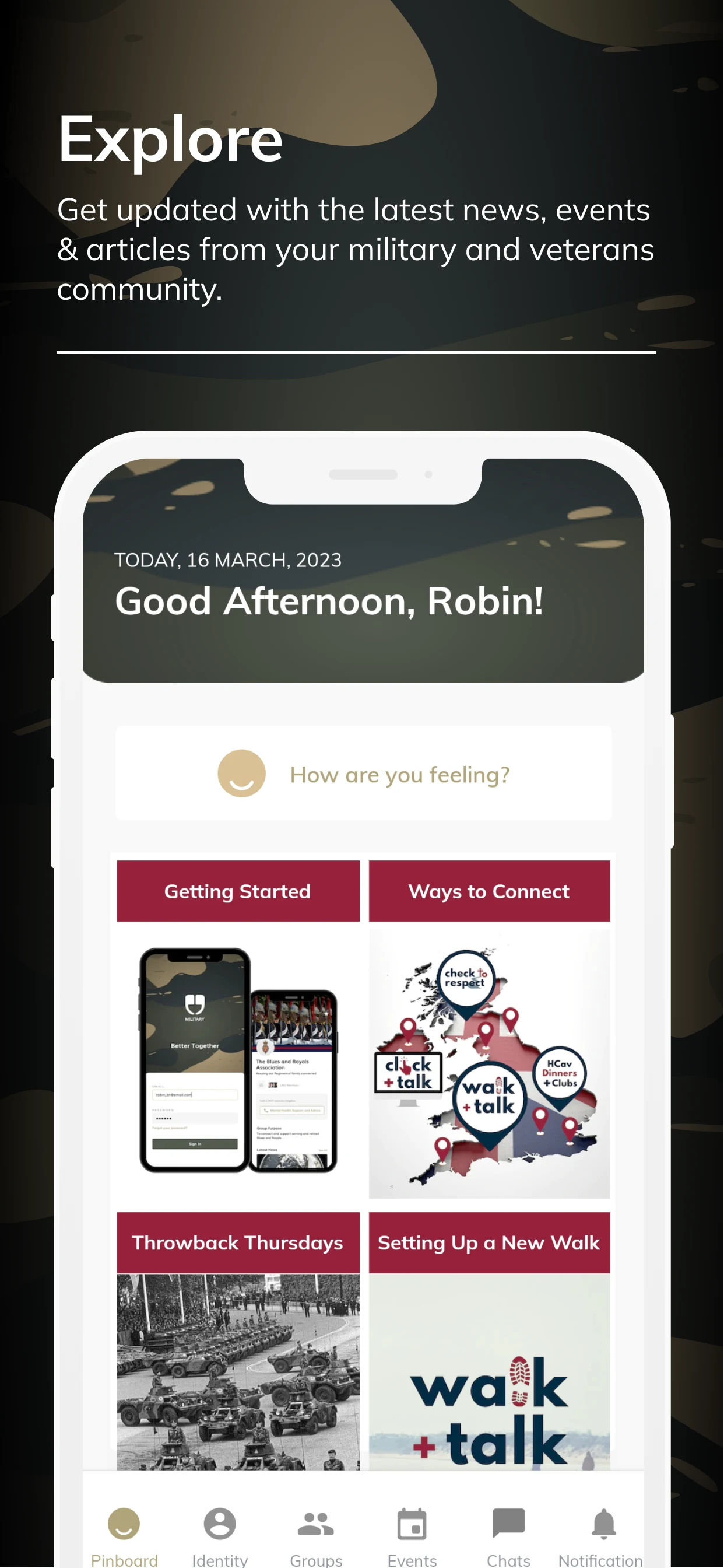 Military App screenshot